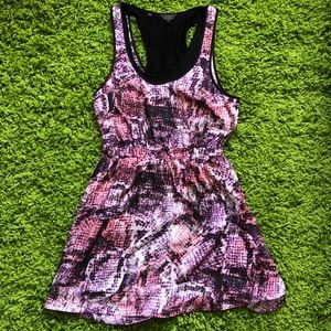 Guess Los Angeles Purple Abstract Print Dress